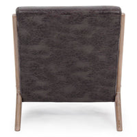 Poltrona Ecopelle Nera Industriale da Interno - MATTHEW