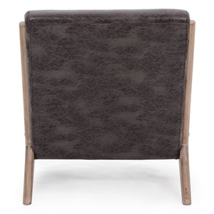 Poltrona Ecopelle Nera Industriale da Interno - MATTHEW