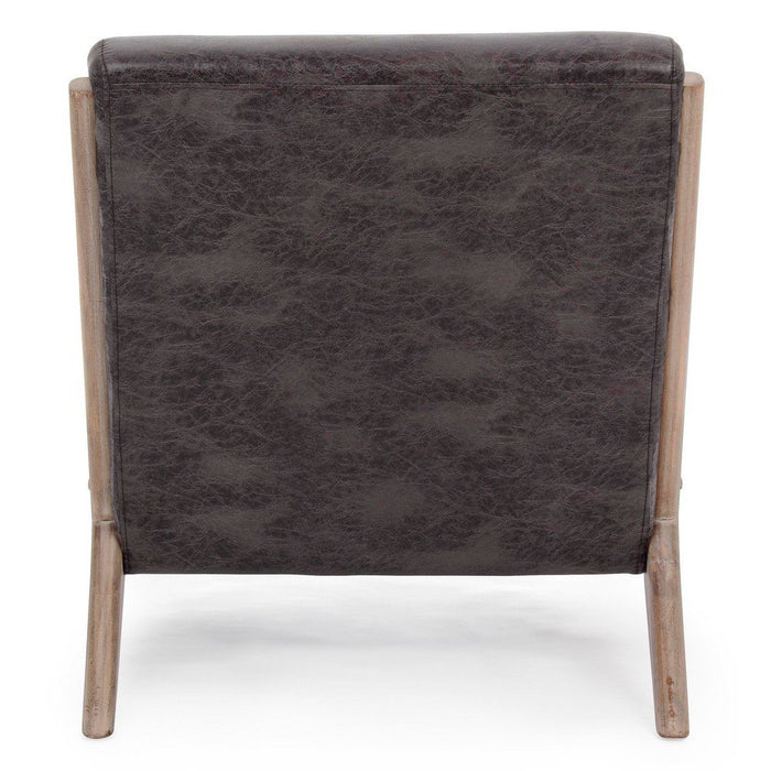 Poltrona Ecopelle Nera Industriale da Interno - MATTHEW