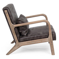 Poltrona Ecopelle Nera Industriale da Interno - MATTHEW