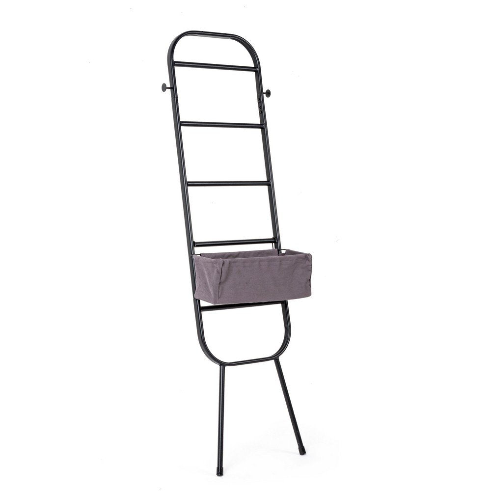 Mobile Portaoggetti Acciaio Nero Moderno da Interno - MARA