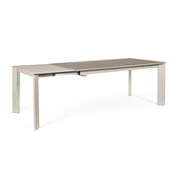 Tavolo da pranzo allungabile con piano in ceramica - MALIK Dimensione: 160x90, Colore: Grigio