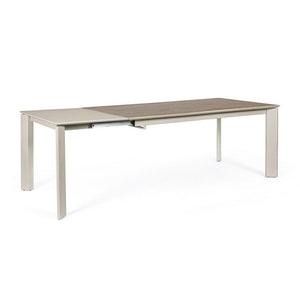 Tavolo da pranzo allungabile con piano in ceramica - MALIK Dimensione: 160x90, Colore: Grigio