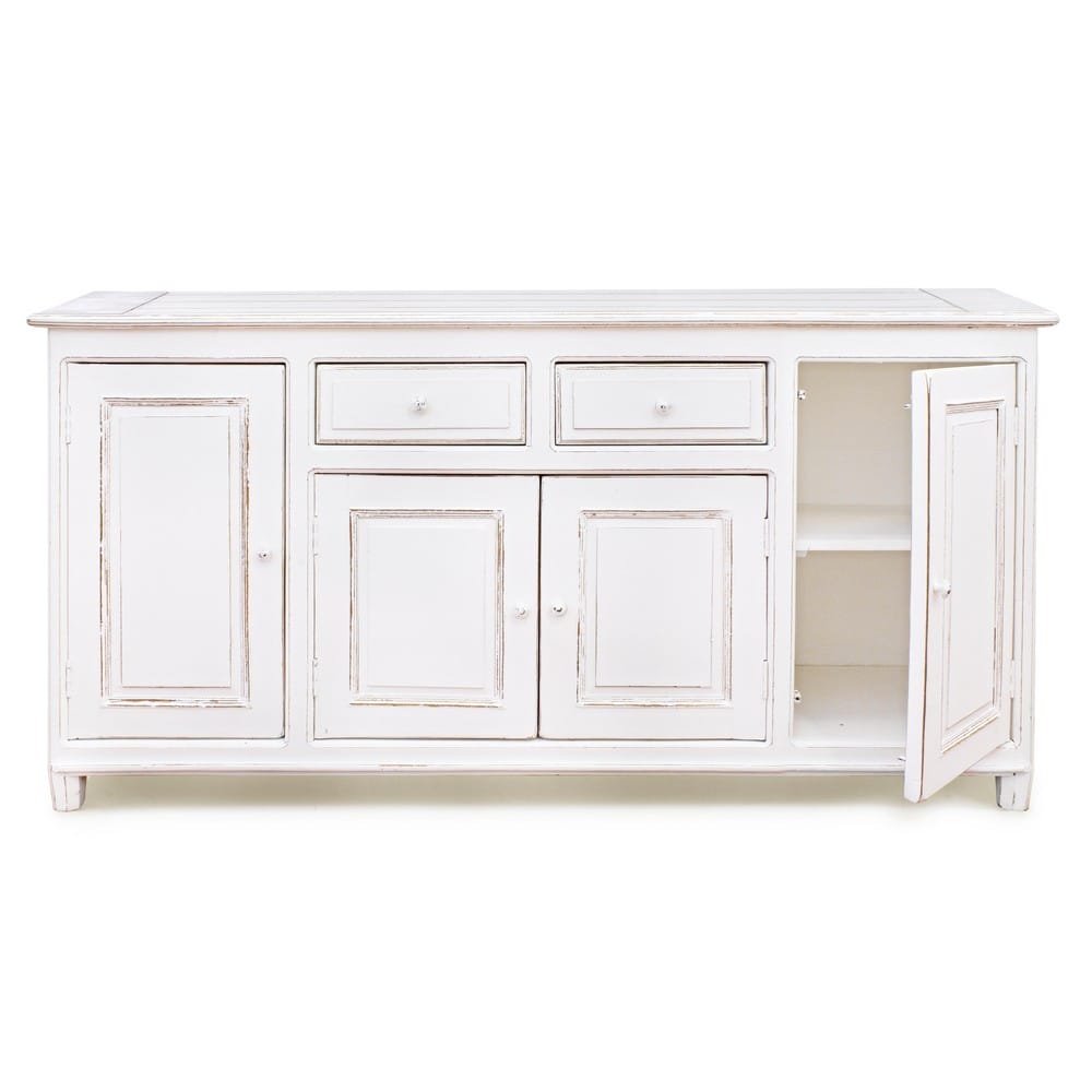 Credenza Legno Bianco Shabby da Interno - MAEVE
