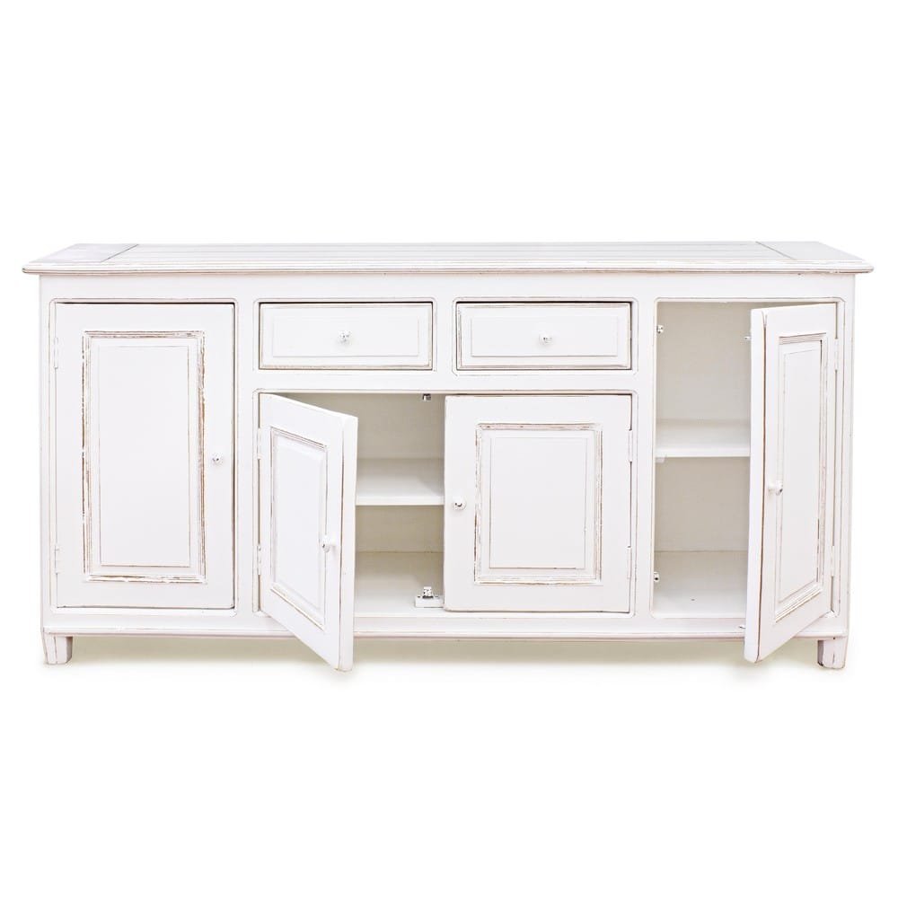 Credenza Legno Bianco Shabby da Interno - MAEVE