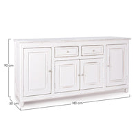 Credenza Legno Bianco Shabby da Interno - MAEVE