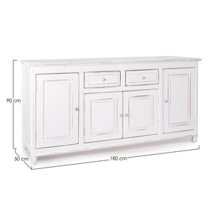 Credenza Legno Bianco Shabby da Interno - MAEVE