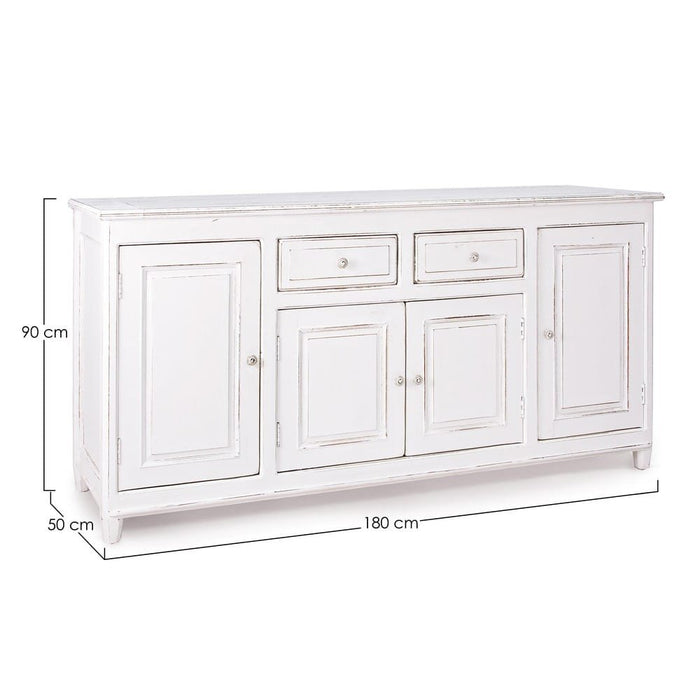 Credenza Legno Bianco Shabby da Interno - MAEVE