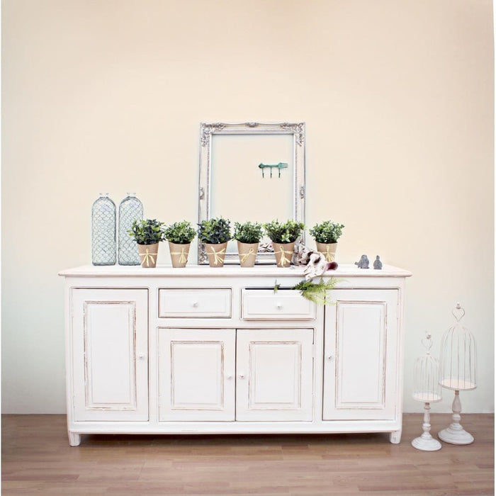 Credenza Legno Bianco Shabby da Interno - MAEVE
