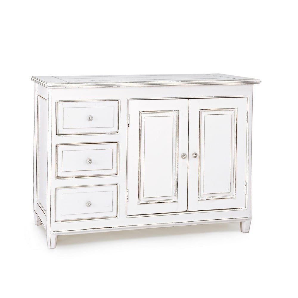 Credenza Legno Bianco Rustico da Interno - MAEVE
