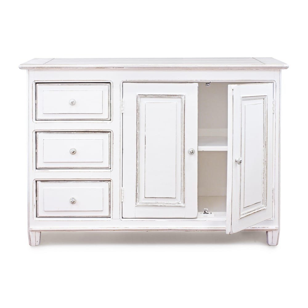 Credenza Legno Bianco Rustico da Interno - MAEVE