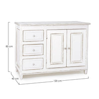 Credenza Legno Bianco Rustico da Interno - MAEVE