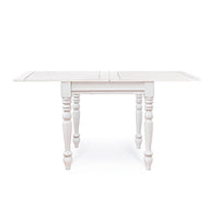 Tavolo Allungabile Legno Bianco Rustico da Interno 80/160x80 - MAEVE
