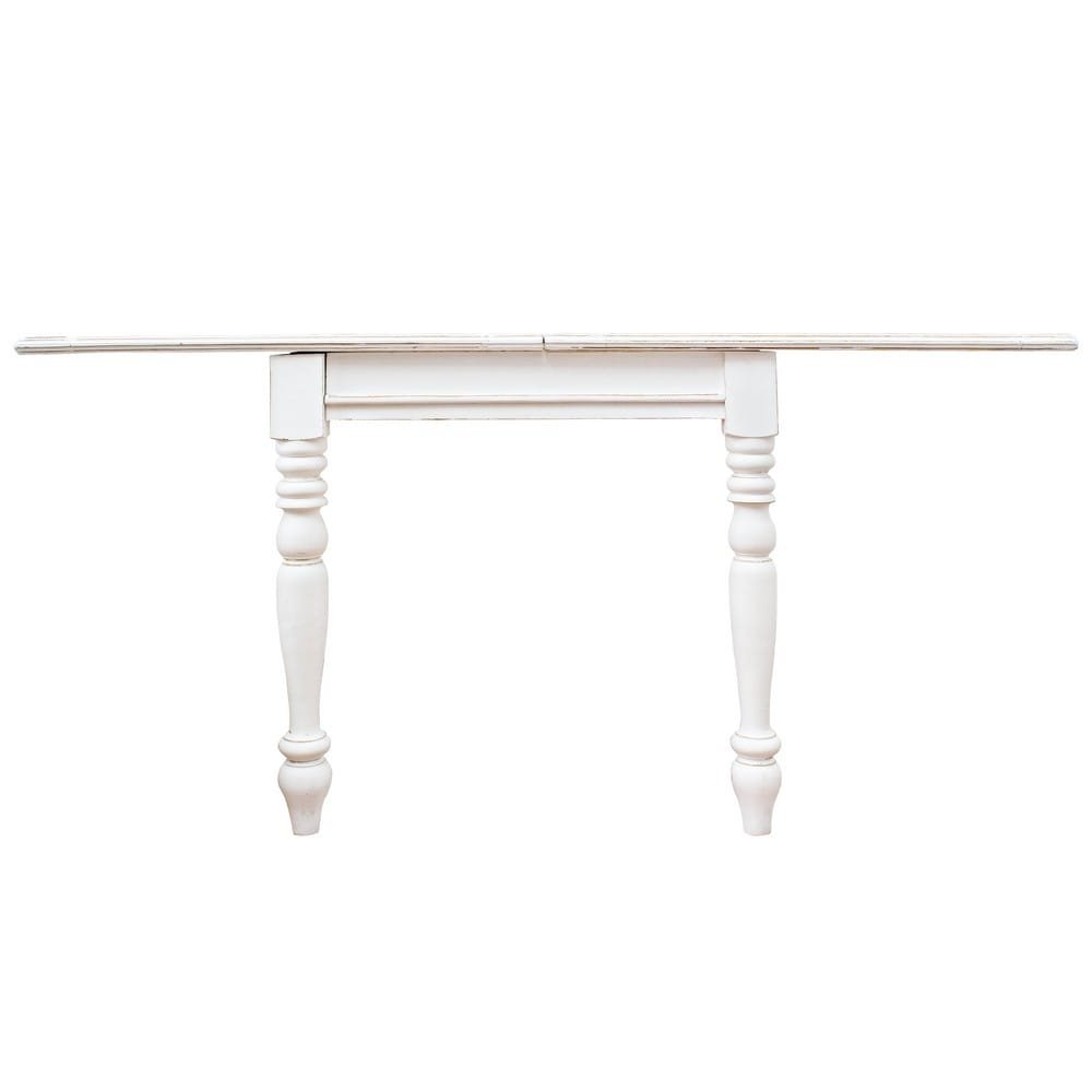 Tavolo Allungabile Legno Bianco Rustico da Interno 80/160x80 - MAEVE