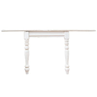 Tavolo Allungabile Legno Bianco Rustico da Interno 80/160x80 - MAEVE