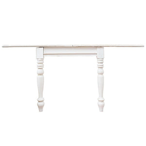 Tavolo Allungabile Legno Bianco Rustico da Interno 80/160x80 - MAEVE