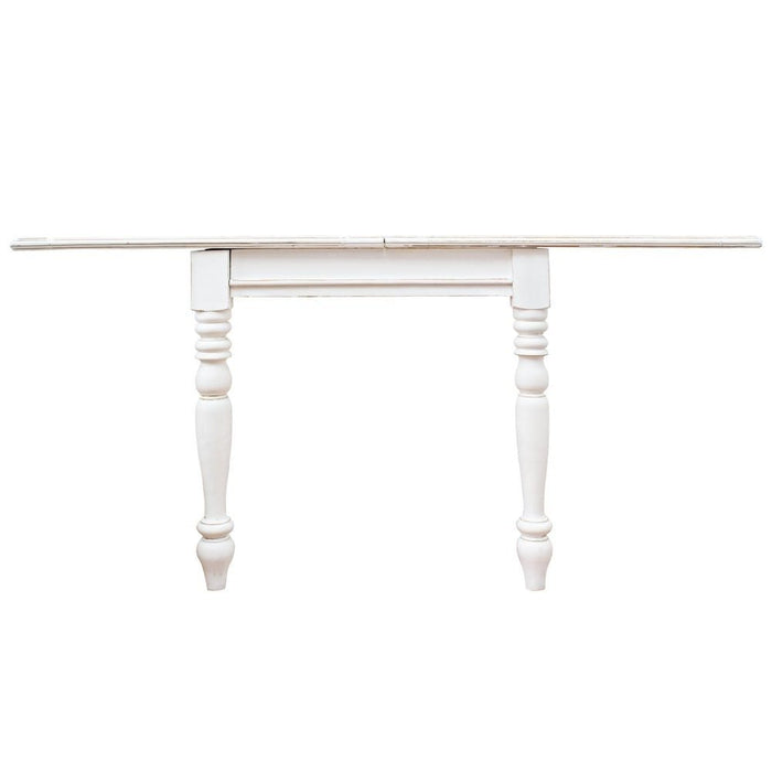 Tavolo Allungabile Legno Bianco Rustico da Interno 80/160x80 - MAEVE