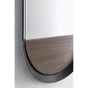 Specchio Acciaio Nero Moderno da Parete 30x120 cm - LUCIA