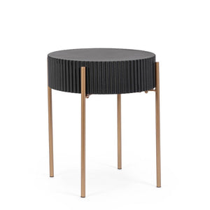 Tavolino Legno Nero Moderno da Interno H47 cm - LUCIA