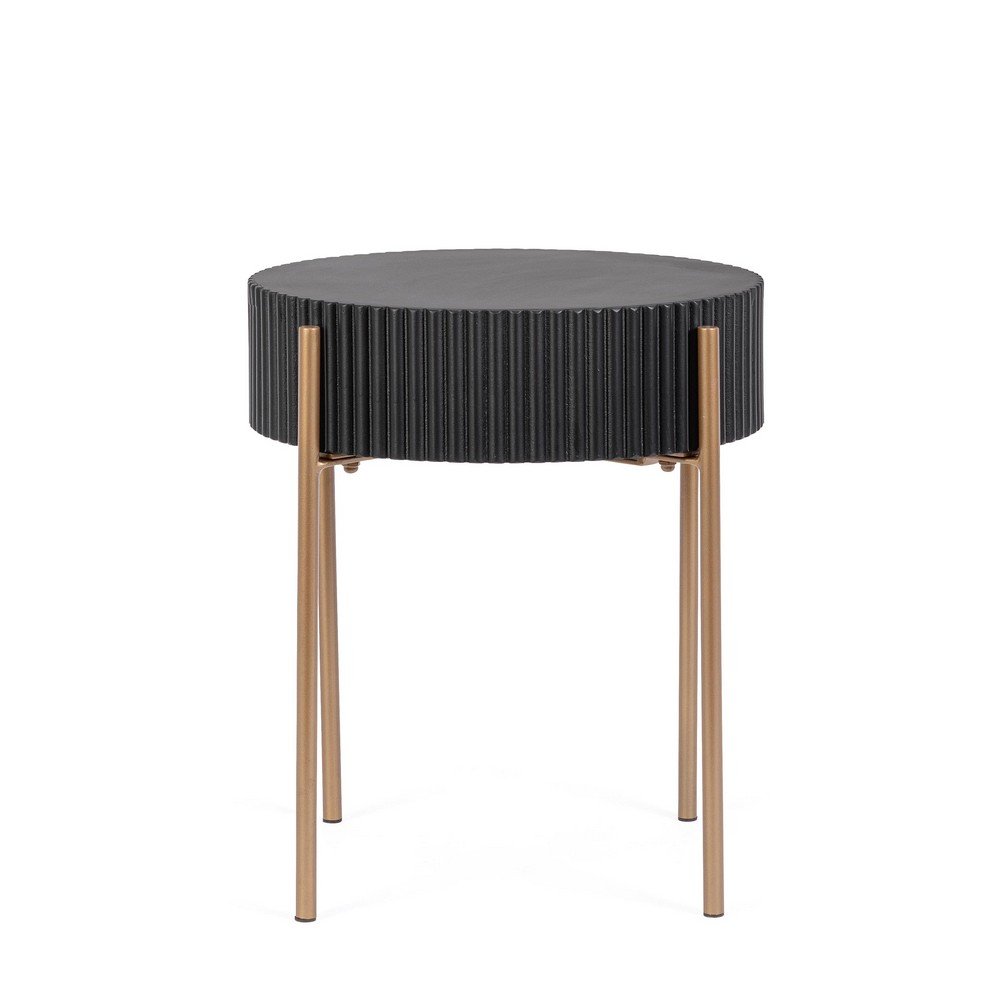 Tavolino Legno Nero Moderno da Interno H47 cm - LUCIA