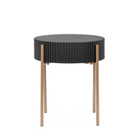 Tavolino Legno Nero Moderno da Interno H47 cm - LUCIA