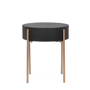Tavolino Legno Nero Moderno da Interno H47 cm - LUCIA