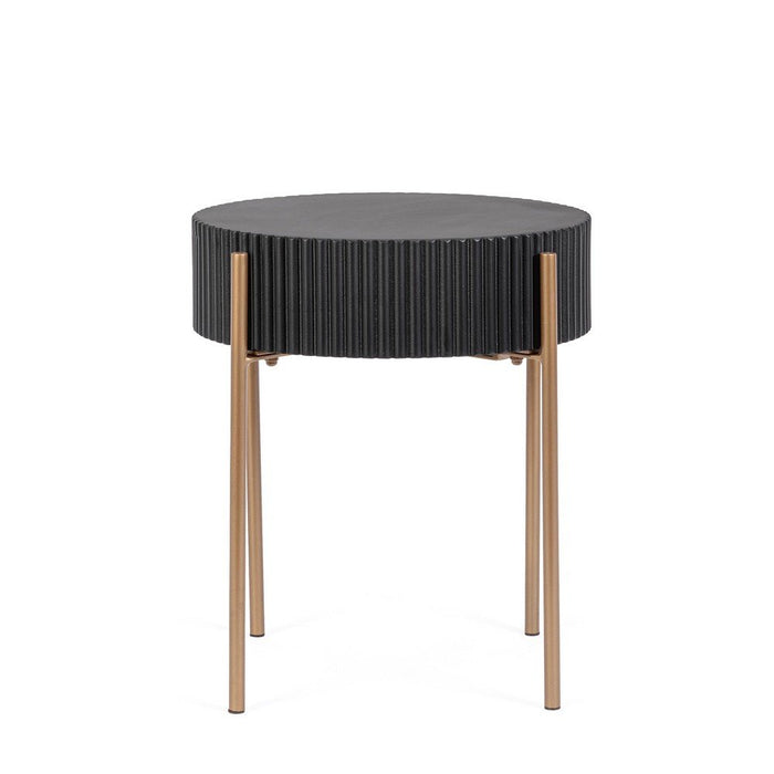 Tavolino Legno Nero Moderno da Interno H47 cm - LUCIA