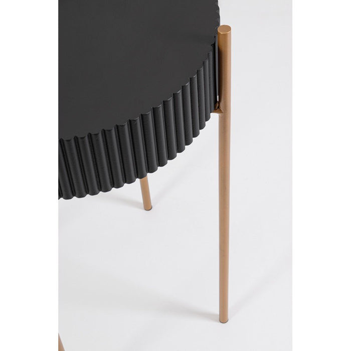 Tavolino Legno Nero Moderno da Interno H47 cm - LUCIA