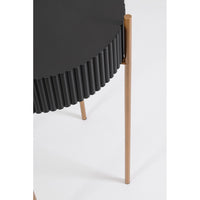 Tavolino Legno Nero Moderno da Interno H47 cm - LUCIA