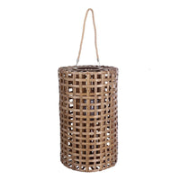 Set 2 Lanterne in Iuta Marrone Rustico da Esterno - LONG