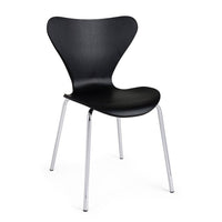 Set 4 Sedie Resina Grigio Moderne da Interno - LINDSAY Colore: Nero