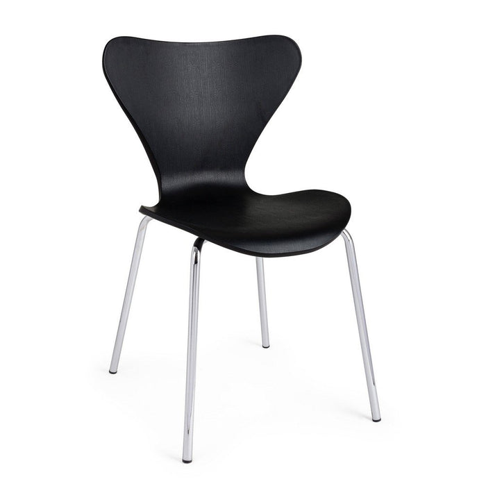 Set 4 Sedie Resina Grigio Moderne da Interno - LINDSAY Colore: Nero