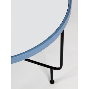 Tavolino con Specchio Acciaio Azzurro Moderno 58,5 cm - LILA