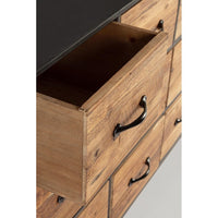 Cassettiera Legno Naturale Industriale da Interno H95,5 - LIDIA