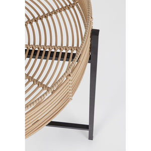 Tavolino Rotondo Acciaio Nero Stile Moderno da Interno - LENNY