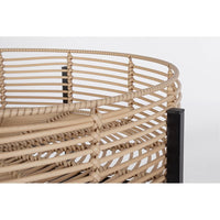 Tavolino Rotondo Acciaio Nero Stile Moderno da Interno - LENNY