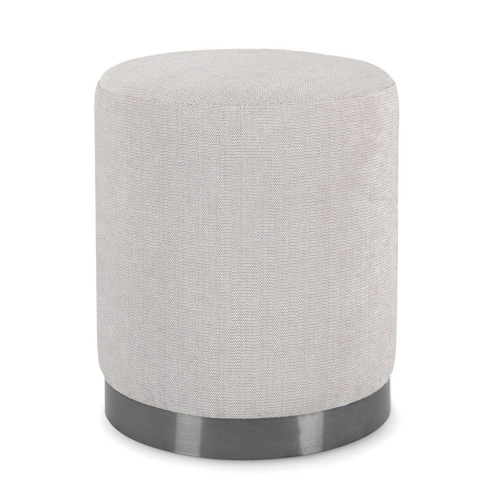 Pouf Tessuto Verde Moderno da Interno - LEE Colore: Grigio