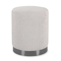 Pouf Tessuto Verde Moderno da Interno - LEE Colore: Grigio