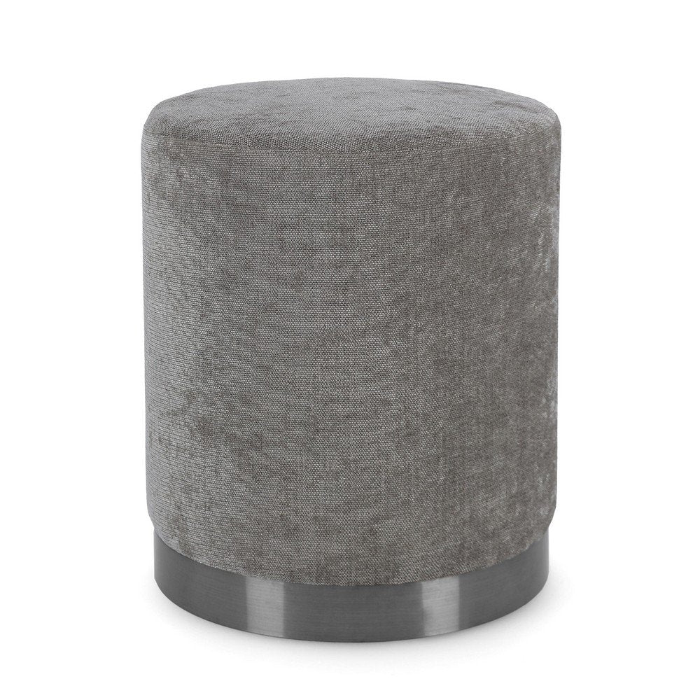 Pouf Tessuto Verde Moderno da Interno - LEE Colore: Grigio