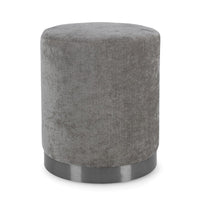 Pouf Tessuto Verde Moderno da Interno - LEE Colore: Grigio