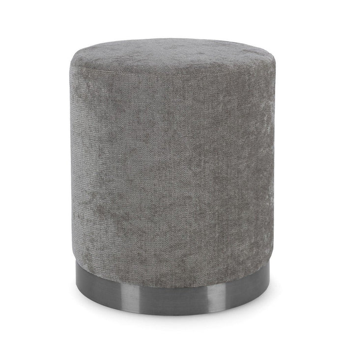 Pouf Tessuto Verde Moderno da Interno - LEE Colore: Grigio