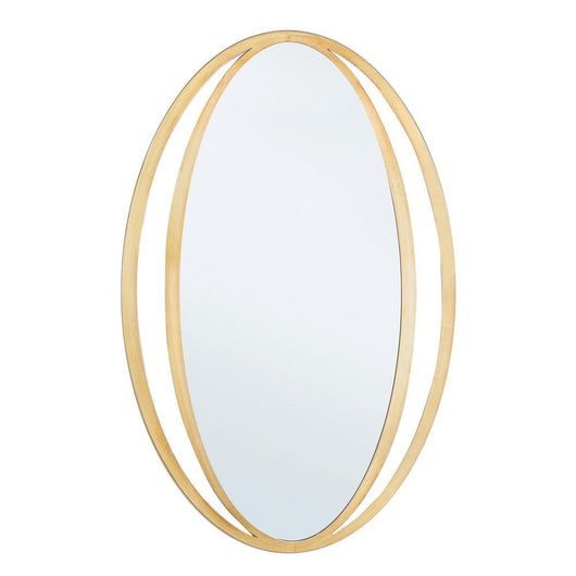 Specchio Legno Oro Moderno da Parete 51x80 cm - KING
