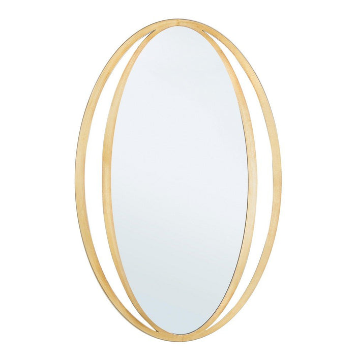 Specchio Legno Oro Moderno da Parete 51x80 cm - KING