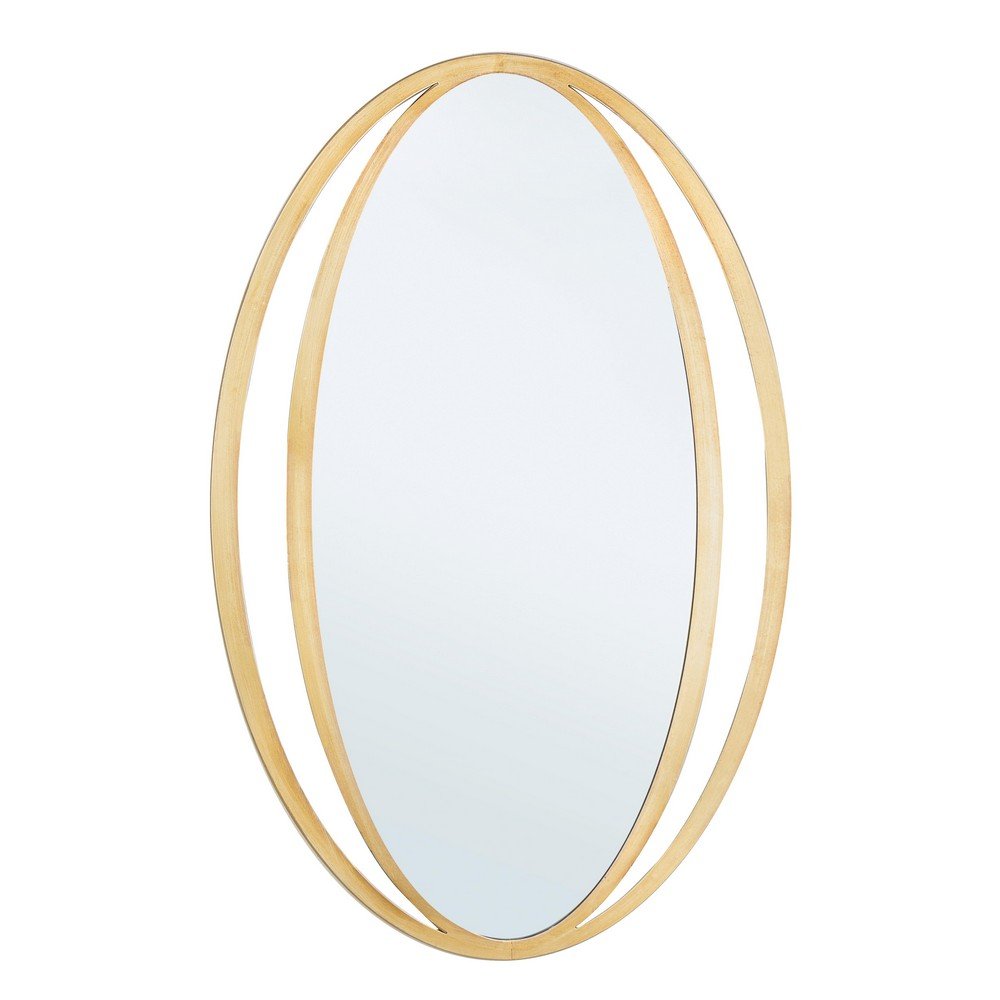 Specchio Legno Oro Moderno da Parete 51x80 cm - KING
