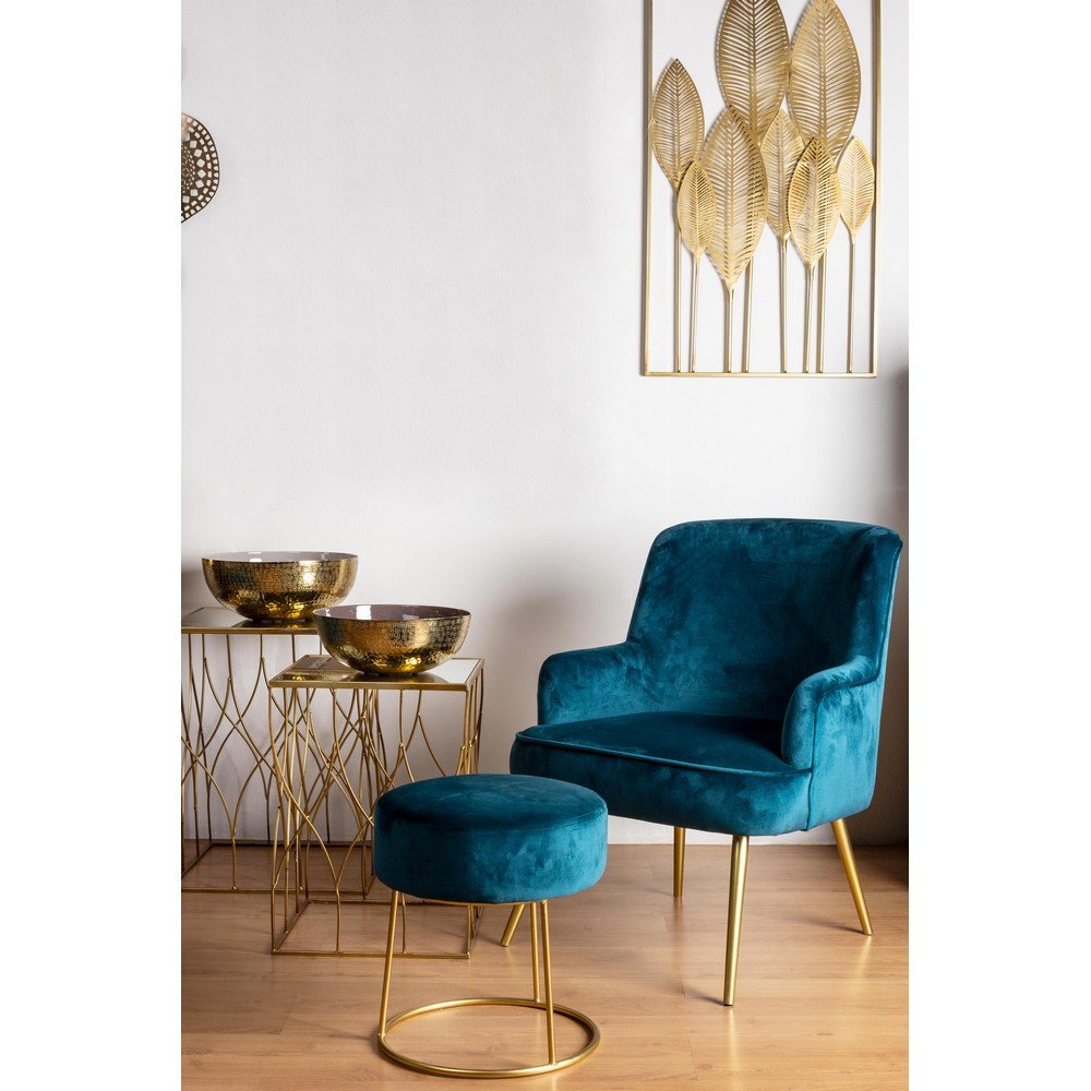 Tavolini Vetro Oro Moderni da Interno - KENNETH