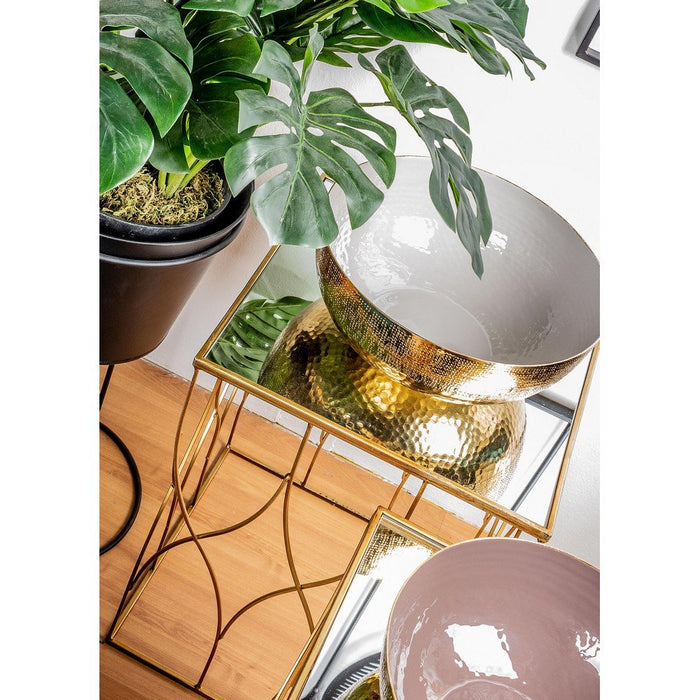 Tavolini Vetro Oro Moderni da Interno - KENNETH