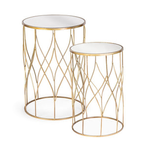 Tavolini Vetro Oro Moderni da Interno - KENNETH