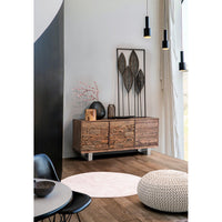 Candela in Teak Marrone Rustica da Interno 20 cm - KELLY