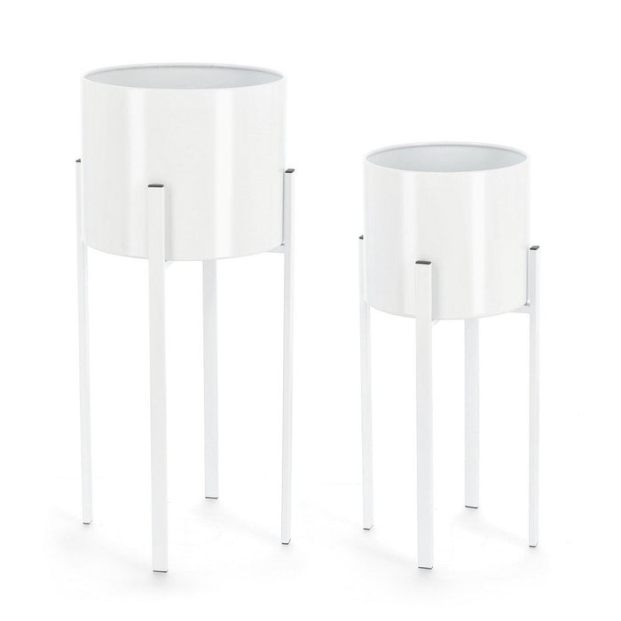 Porta Fiore Acciaio Bianco Moderno da Interno - KEISUKE