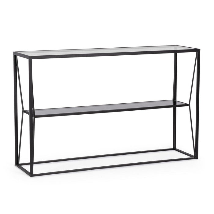 Consolle Vetro Nero Moderna da Interni 120x32 - KATHERINE